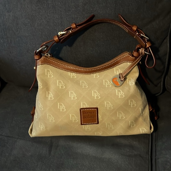 Dooney & Bourke Beige and Brown Shoulder Bag - Picture 3 of 7